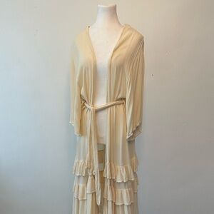 Lauren Conrad Boho Cream Sheer Robe